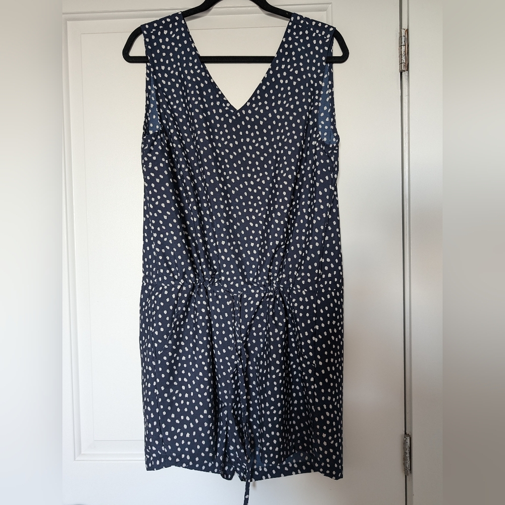 White polka dot romper